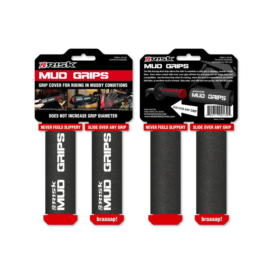 Risk Racing Mud Grips - Grip Covers for Riding in the Mud