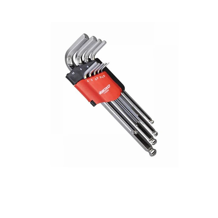 9 Pcs Long Arm Ball Point Hex Key Wrench Set