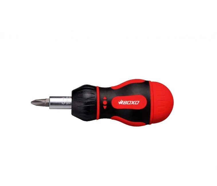 Stubby Ratcheting Screwdriver with Bit Set
