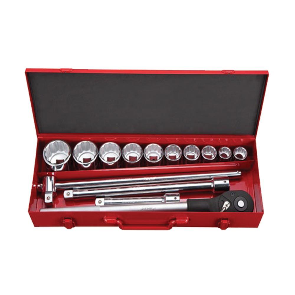 14pcs 3/4" Dr. 12PT Socket Set - Wadamart