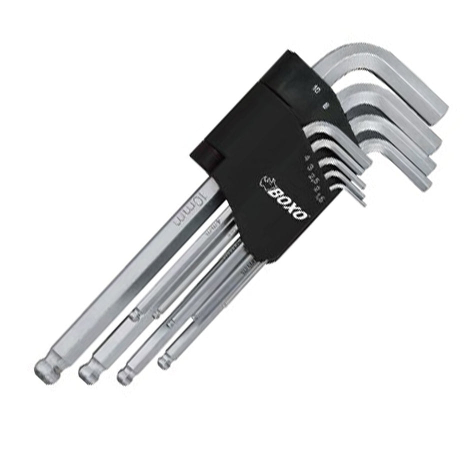 9Pcs Long Arm Ball Point Hex Key Set (inchi) - Wadamart